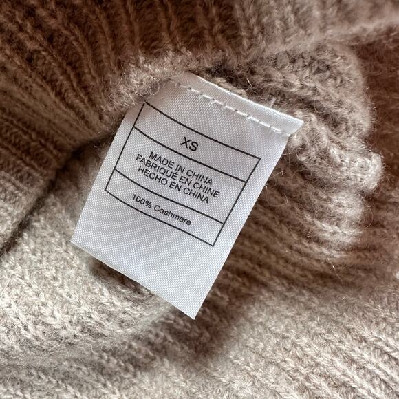 Quince Mongolian Cashmere Fisherman Pullover Hoodie XS Brown - Picture 6 of 7